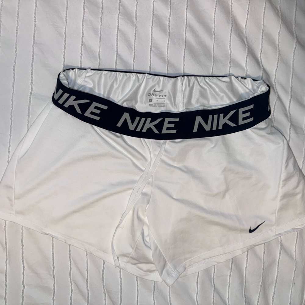 Nike White Dri-Fit Running Shorts